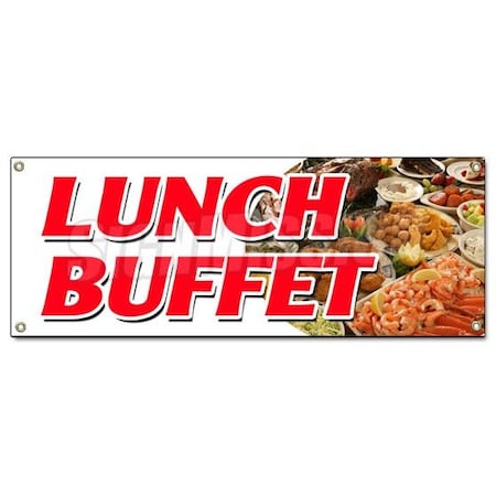 Signmission LUNCH BUFFET BANNER SIGN ayce all you can eat food luncheon quality B-Lunch Buffet